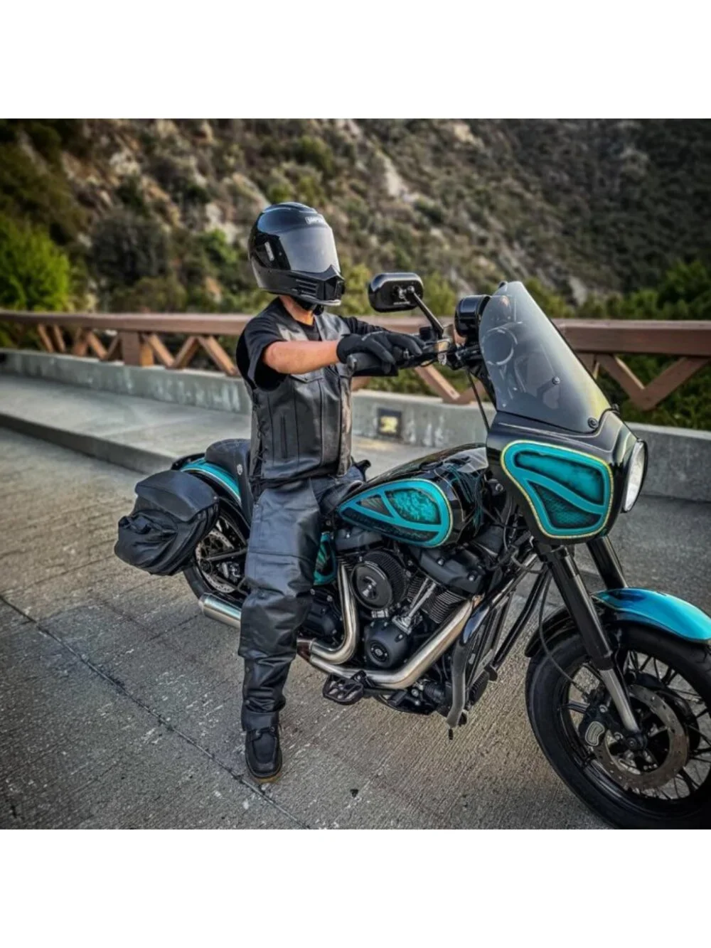 Unisex Leather Motorcycle Vest - Adjustable Biker Vest for Riding & Club Use